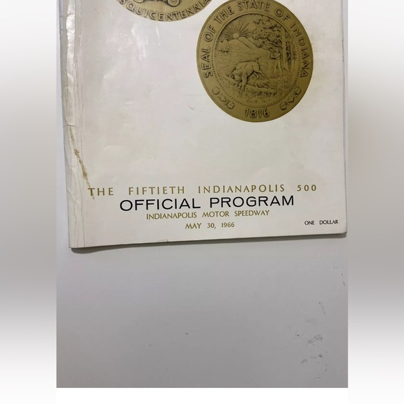50th Anniversary Indianapolis 500 Official Program  May 30, 1966 - Picture 2 of 4